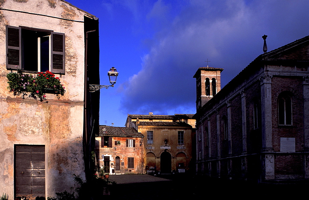 Italy, Rome, Ostia (Sea Side Near Rome), The Old Village At Dusk