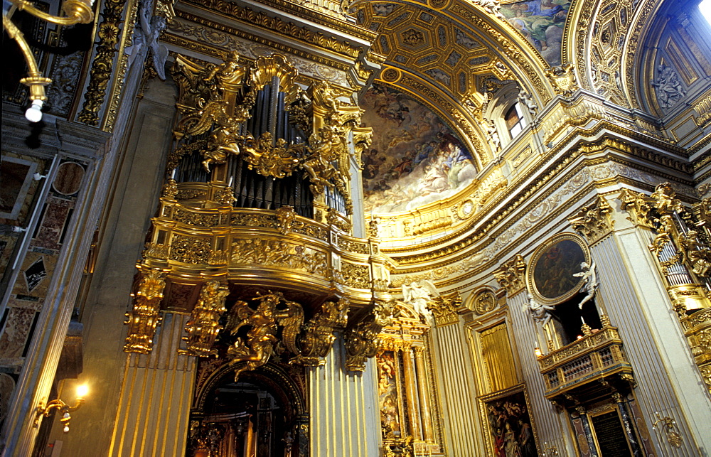 Italy, Rome, Chiesa Nuova, Baroque Setting And Organ