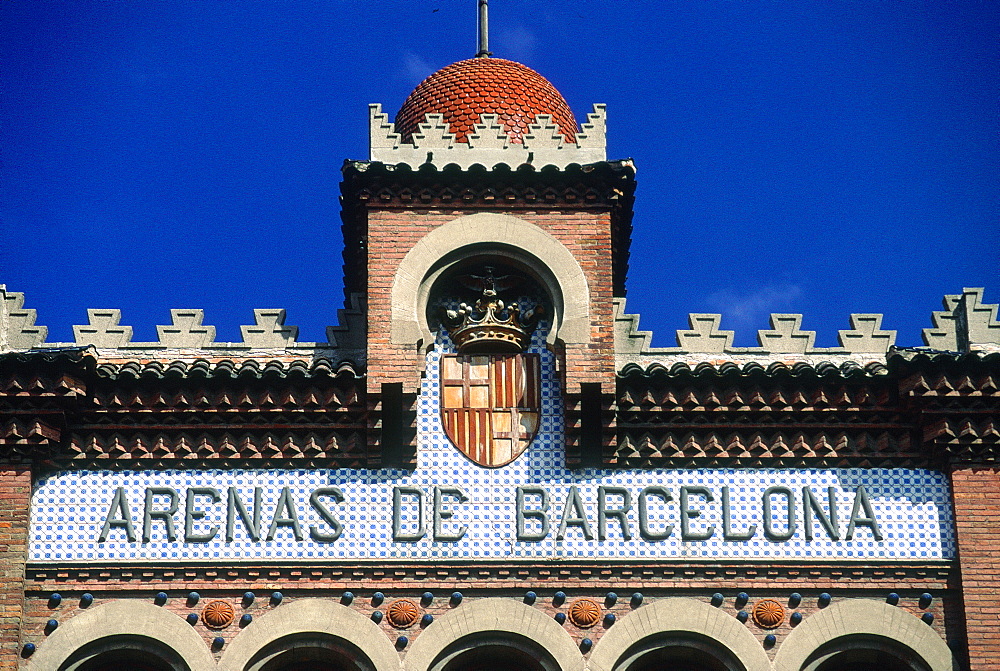 Spain, Catalonia, Barcelona, Plaza De Toros El Monumental, Entrance Gate