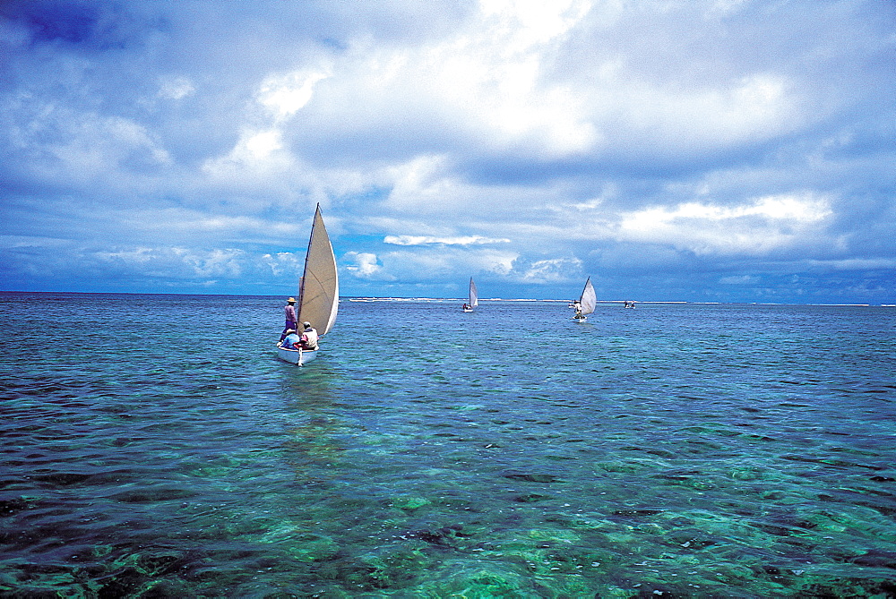 Mauritius, Rodrigues Island, Sailing Outriggers