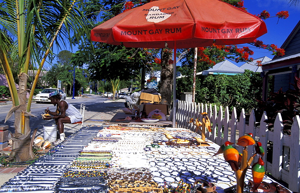 Caribbean, West Indies, Barbados, Oistings, Lawrence Gap, Souvenirs Stand