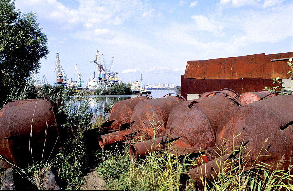 Russia, St-Petersburg, In The Harbour Rusting Buoys