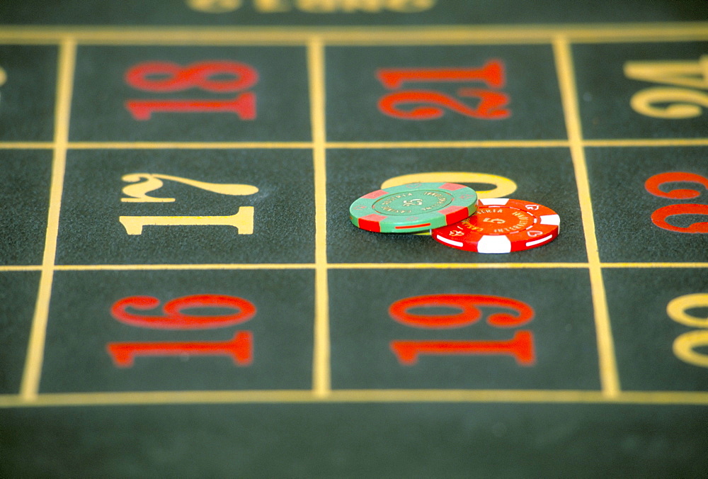 Gaming table on cruise ship MV Sapphire