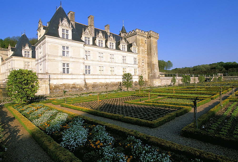 Chateau de Villandry, UNESCO World Heritage Site, Loire Valley, France, Europe