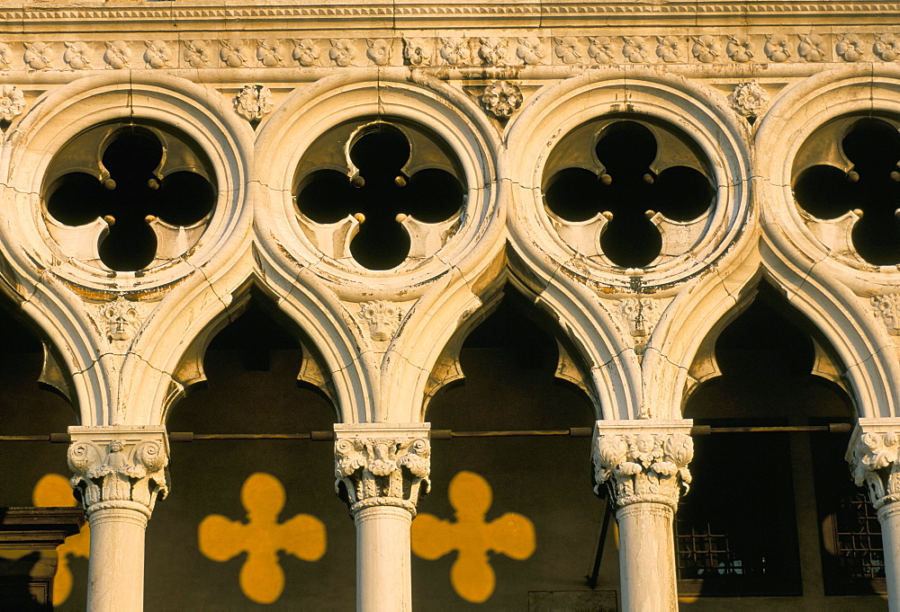 Detail, Doge's Palace, Venice, Veneto, Italy, Europe