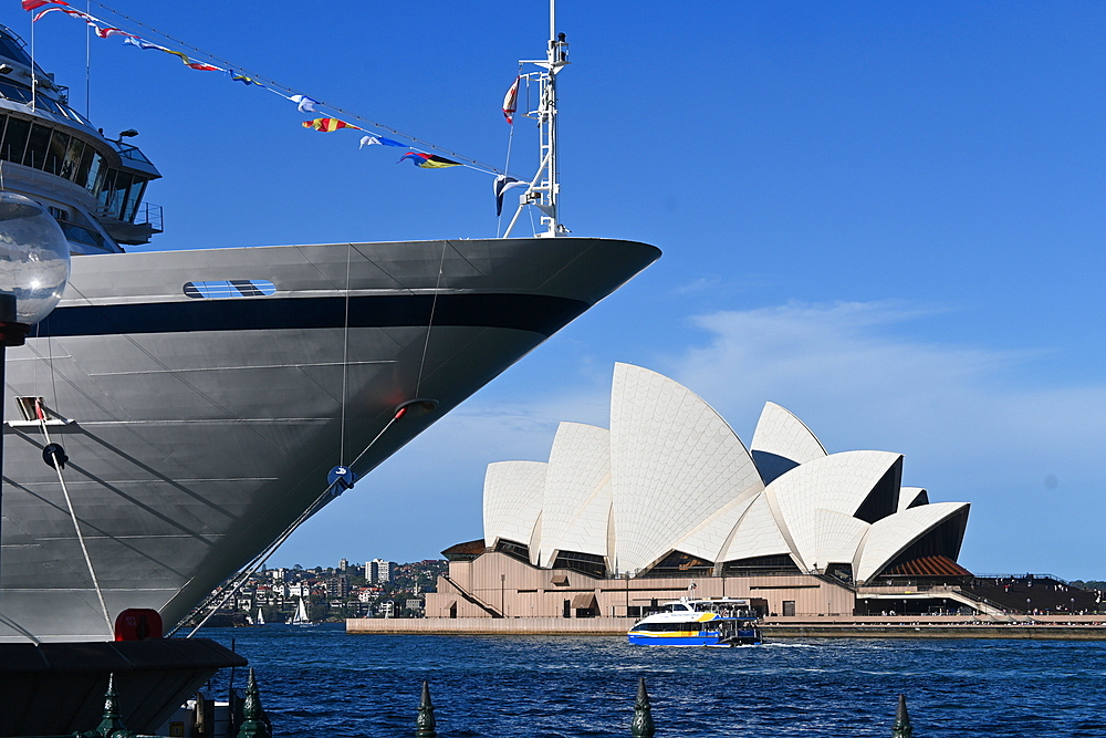 Cruise ship and Opera House