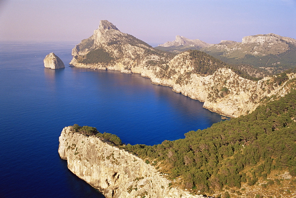 View of Formentor Cape from El Colomer viewpoint, Mallorca (Majorca), Balearic Islands, Spain, Mediterranean, Europe