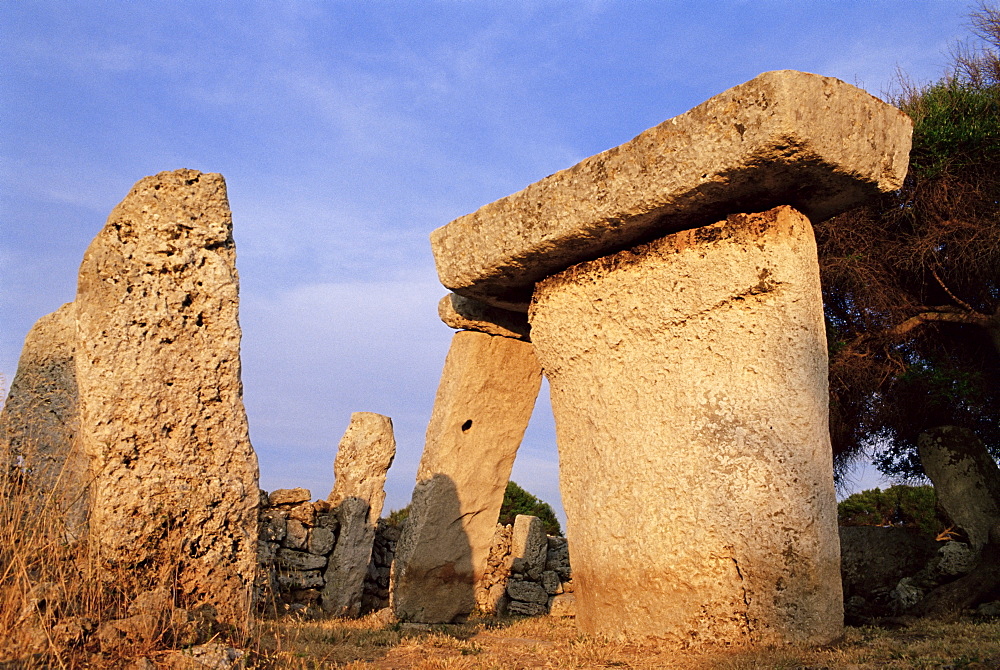 The Talati de Dalt, prehistoric, neolithic remains of Talayotic culture, Menorca (Minorca), Balearic Islands, Spain, Mediterranean, Europe