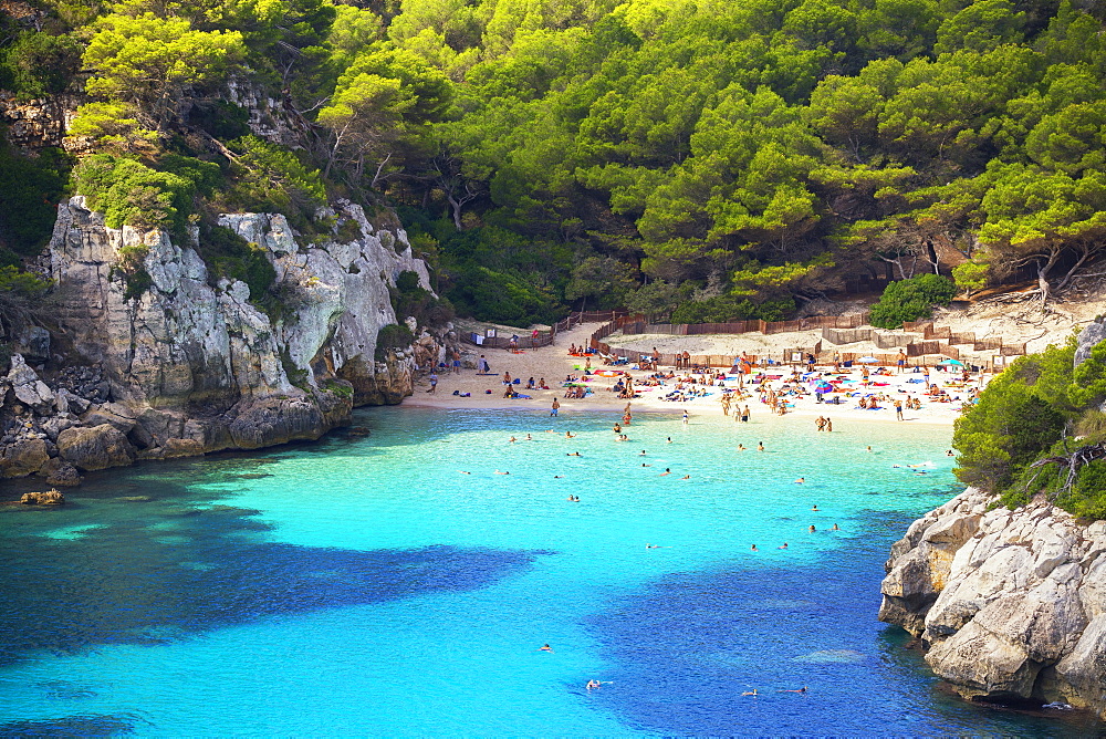 Vew of Cala Macarelleta, Menorca, Balearic Islands, Spain, Mediterranean, Europe