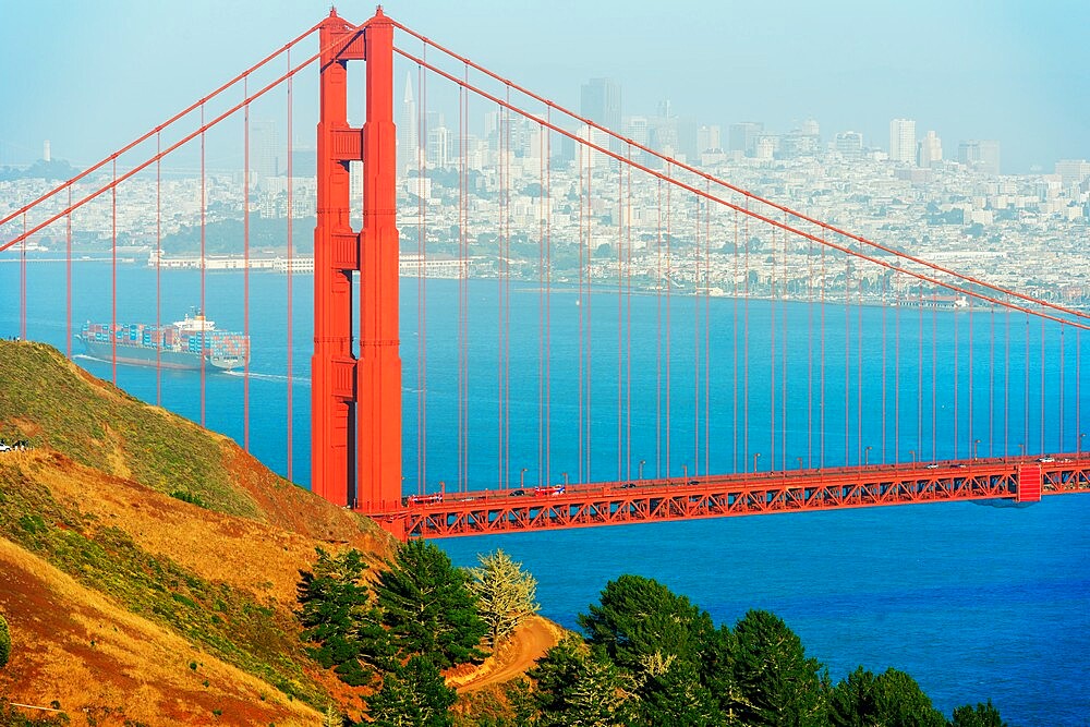 View of Golden Gate Bridge, San Francisco, California, United States of America, North America