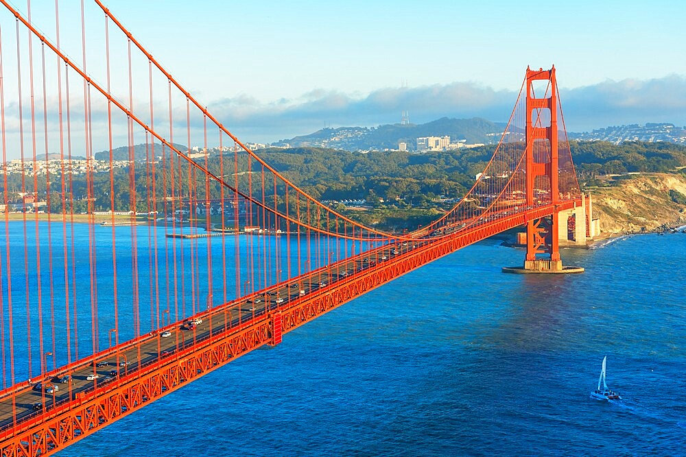 View of Golden Gate Bridge, San Francisco, California, United States of America, North America