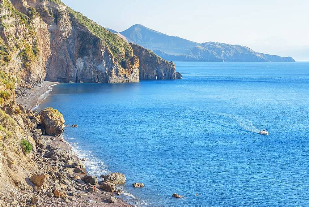 Valle Muria beach, Lipari, Aeolian Islands, UNESCO World Heritage Site, Sicily, Italy, Mediterranean, Europe