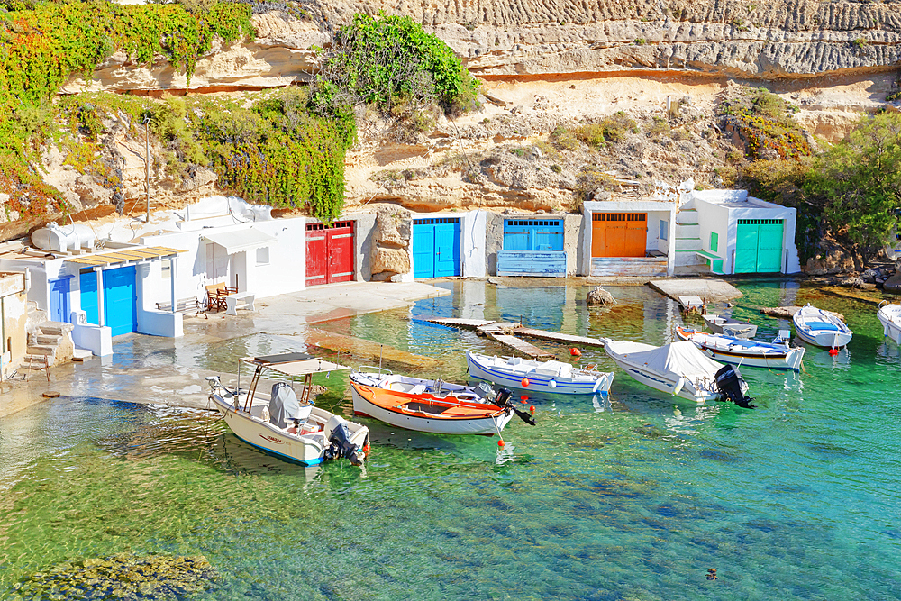 Mandrakia village, Milos Island, Cyclades Islands, Greek Islands, Greece, Europe