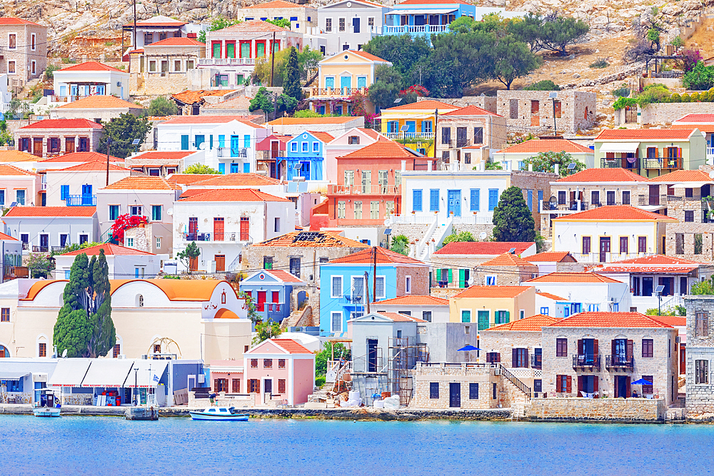 Emporio town, Halki Island, Dodecanese Islands, Greek Islands, Greece, Europe