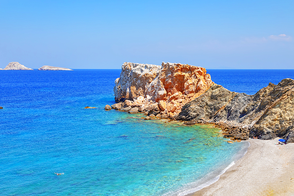 Vardia beach, Folegandros Island, Cyclades Islands, Greek Islands, Greece, Europe