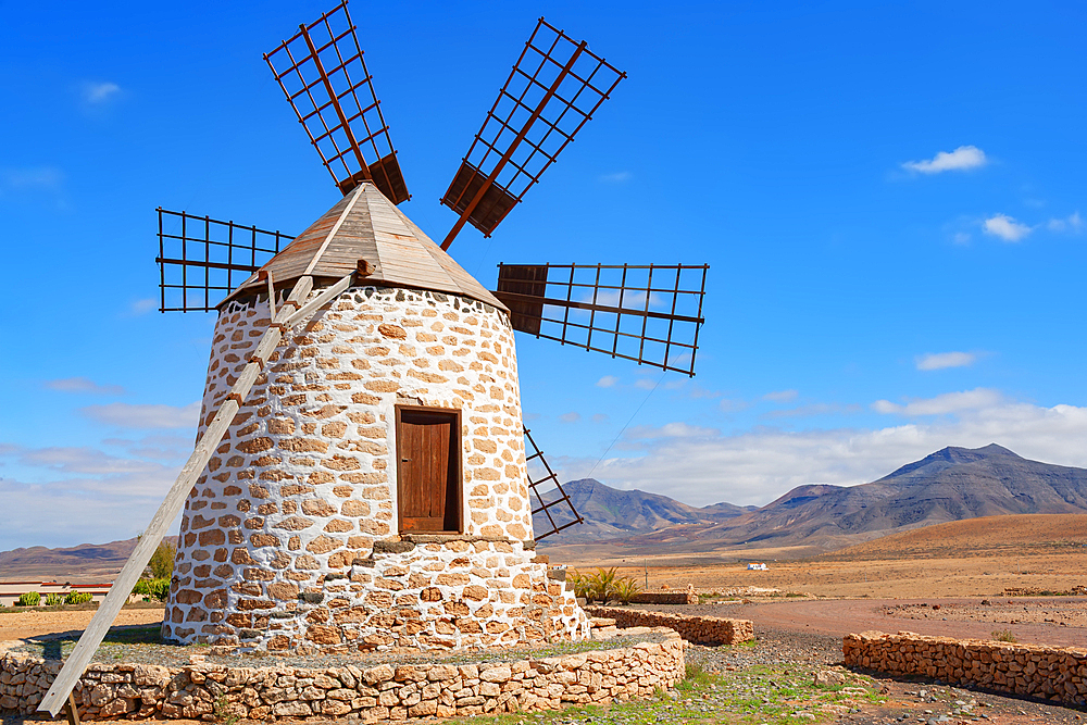 Traditional windmill, Fuerteventura, Canary Islands, Spain