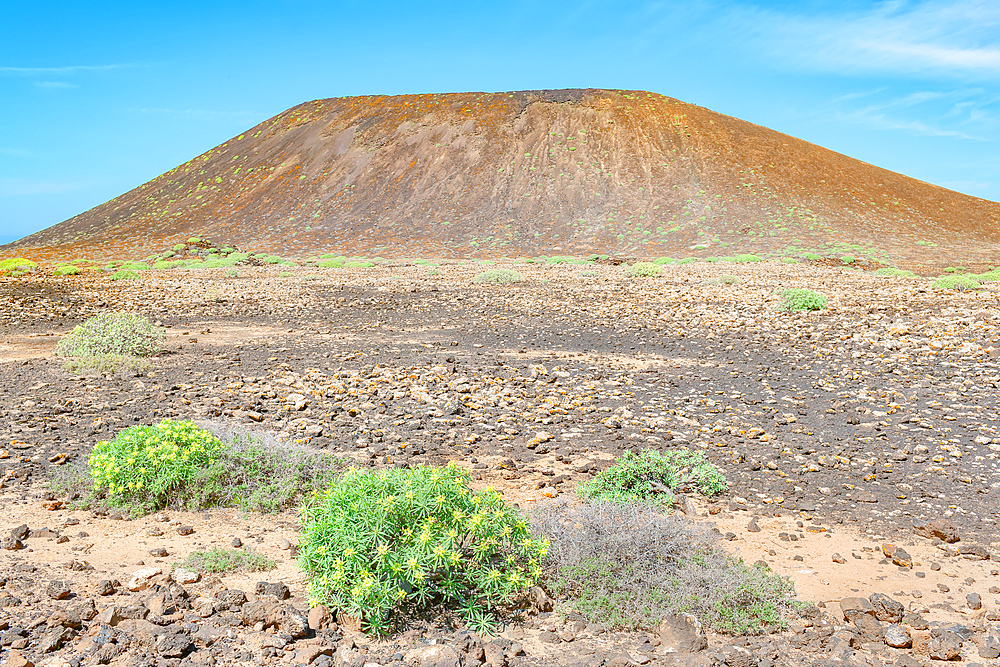 Volcanic landscape, Lobos Island, Fuerteventura, Canary Islands, Spain