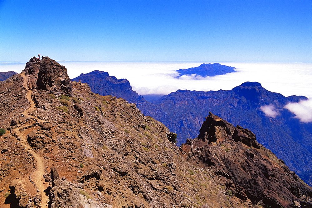 View of Parc Nacional de la Caldera de Taburiente from Roque de los Muchachos, La Palma, Canary Islands, Spain, Atlantic, Europe