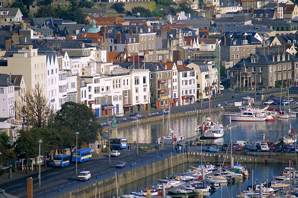 View from Fort George, Saint Peter Port, Guernsey, Channel Islands, United Kingdom, Europe