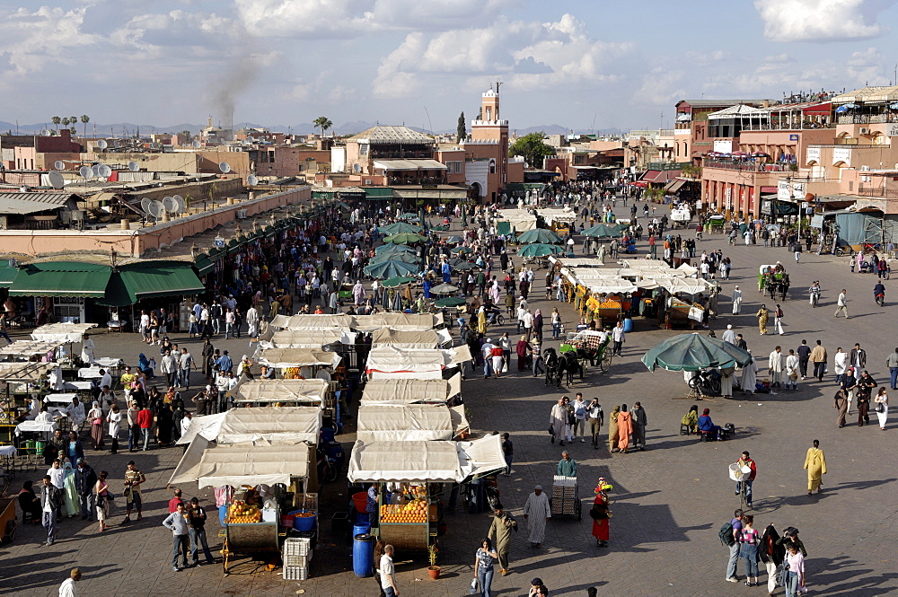 Jemaa el Fna square, medina, Marrakech, Morocco, North Africa, Africa