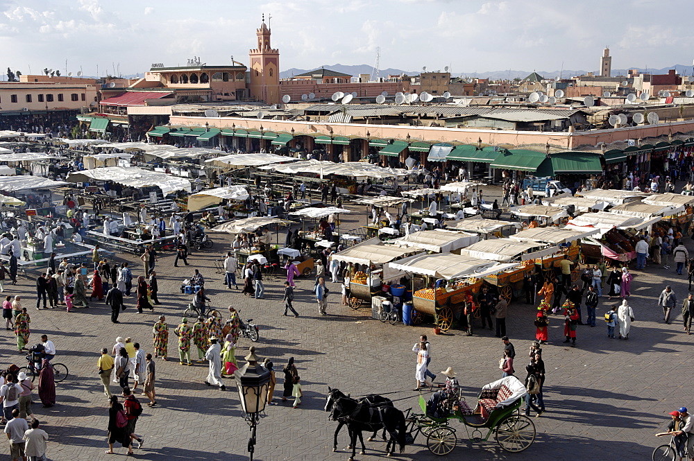 Jemaa el Fna square, medina, Marrakech, Morocco, North Africa, Africa