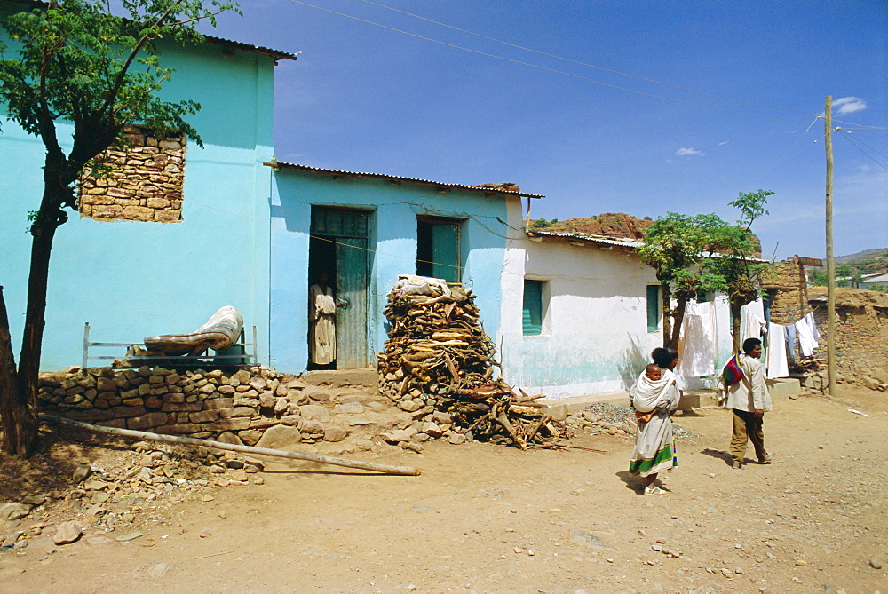 Village of Abi-Adi, in the Abyssinian region of Tigre, Ethiopia, Africa 