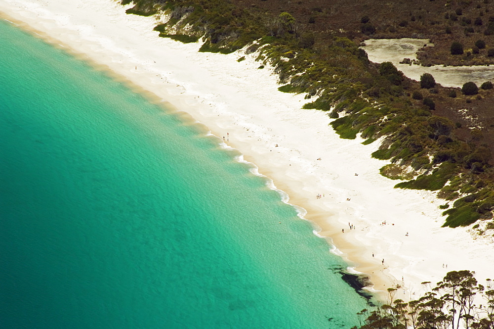 Wave patterns on the White Sand Beach of Wineglass Bay, Freycinet National Park, Freycinet Peninsula, Coles Bay, Tasmania, Australia, Pacific