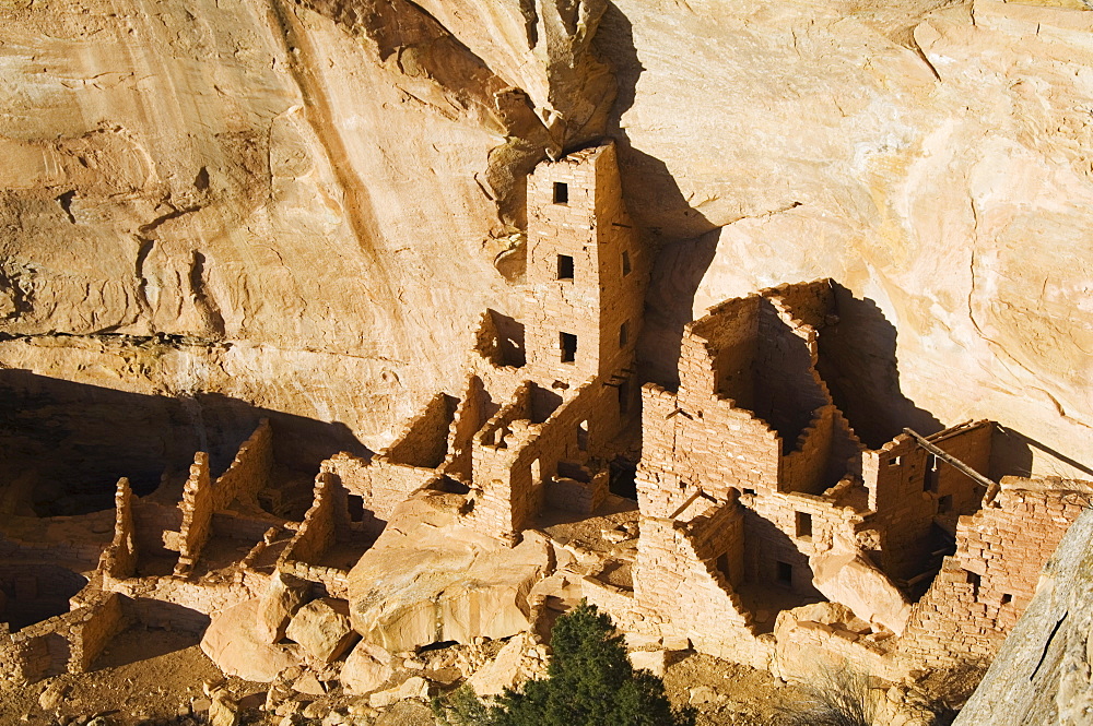 Mesa Top Loop Road Ruins, Pueblo ruins in Mesa Verde containing some of the most elaborte Pueblo dwellings found today, Mesa Verde National Park, UNESCO World Heritage Site, Colorado, United States of America, North America