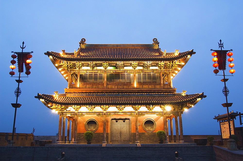 Gate Tower on the last remaining intact Ming Dynasty City wall in China, Pingyao City, UNESCO World Heritage Site, Shanxi Province, China, Asia