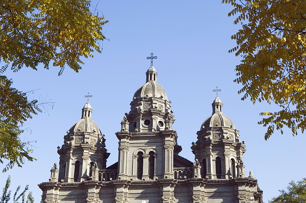 St. Josephs Church (the East Church) built in 1655 during the reign of Shunzhi, Wangfujing Shopping Street, Beijing, China, Asia