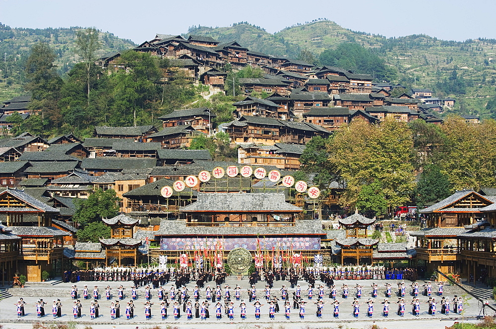 Miao New Year festival celebrations, Xijiang, Guizhou Province, China, Asia