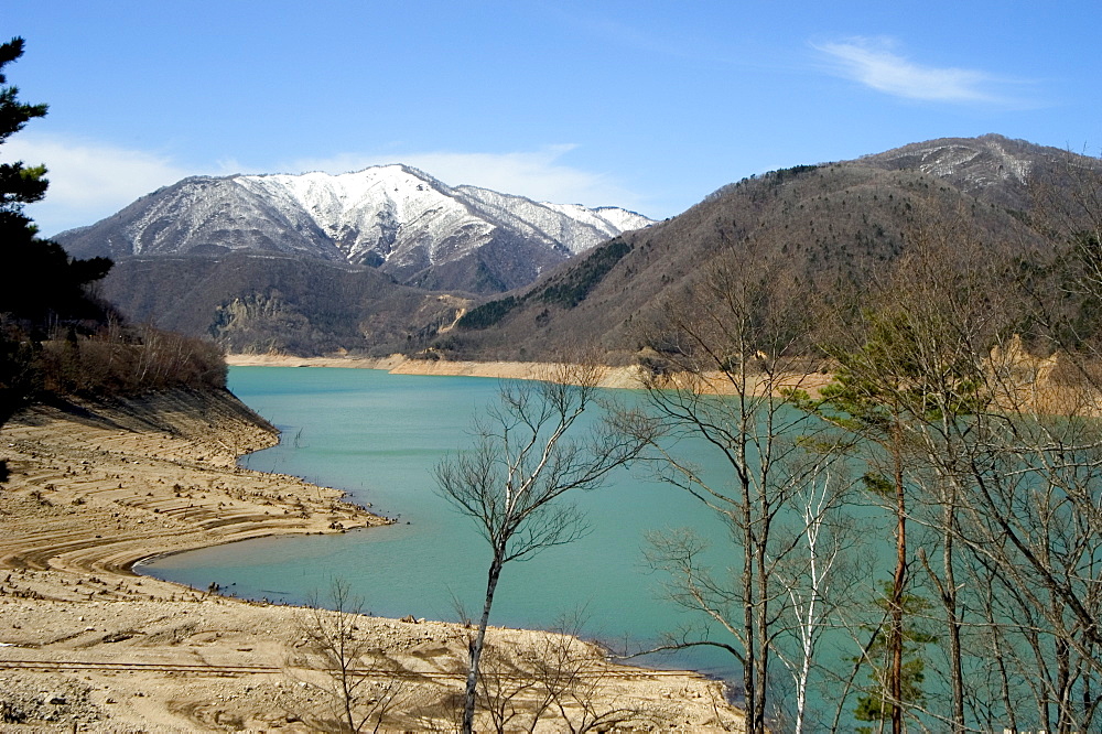 Lake and mountains, Gifu prefecture, Honshu island, Japan, Asia