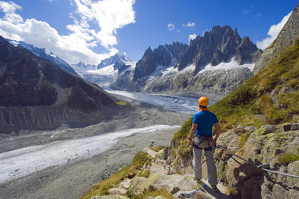 Mer de Glace glacier, Mont Blanc range, Chamonix, French Alps, France, Europe