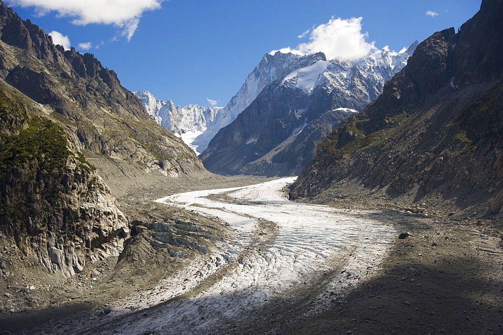 Mer de Glace glacier, Mont Blanc range, Chamonix, French Alps, France, Europe