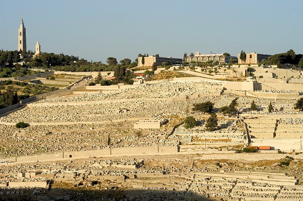 Jewish Cemetery, Mount of Olives, Jerusalem, Israel, Middle East