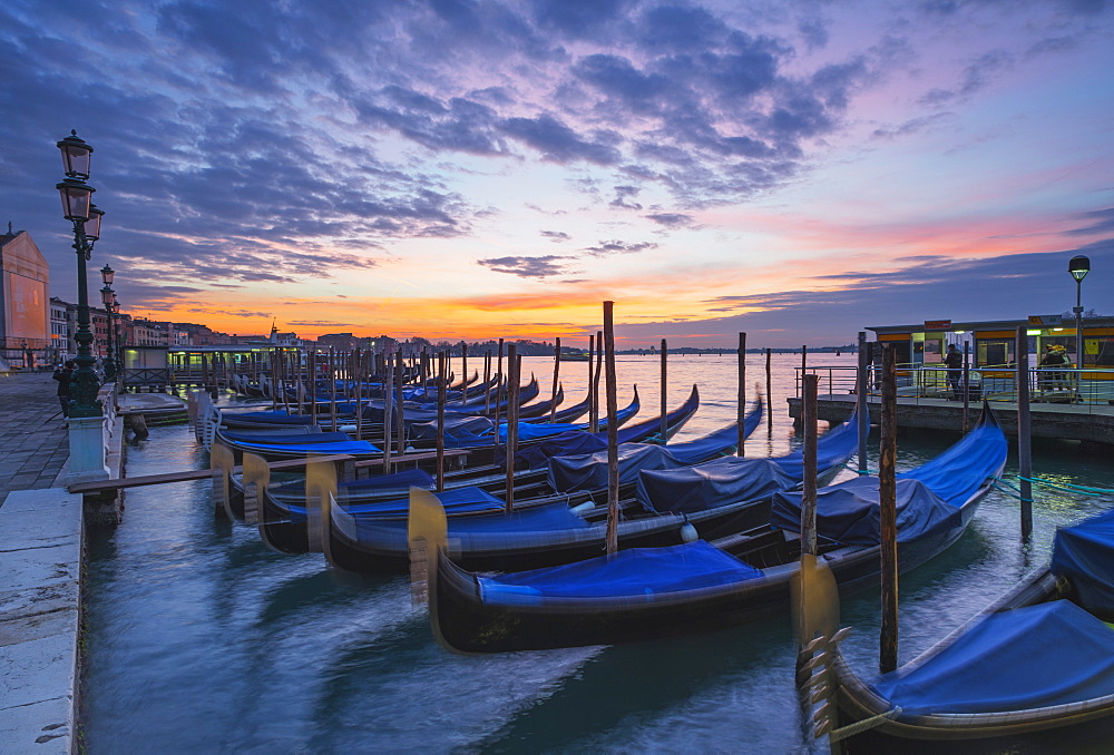 Gondolas in San Marco, Venice, UNESCO World Heritage Site, Veneto, Italy, Europe