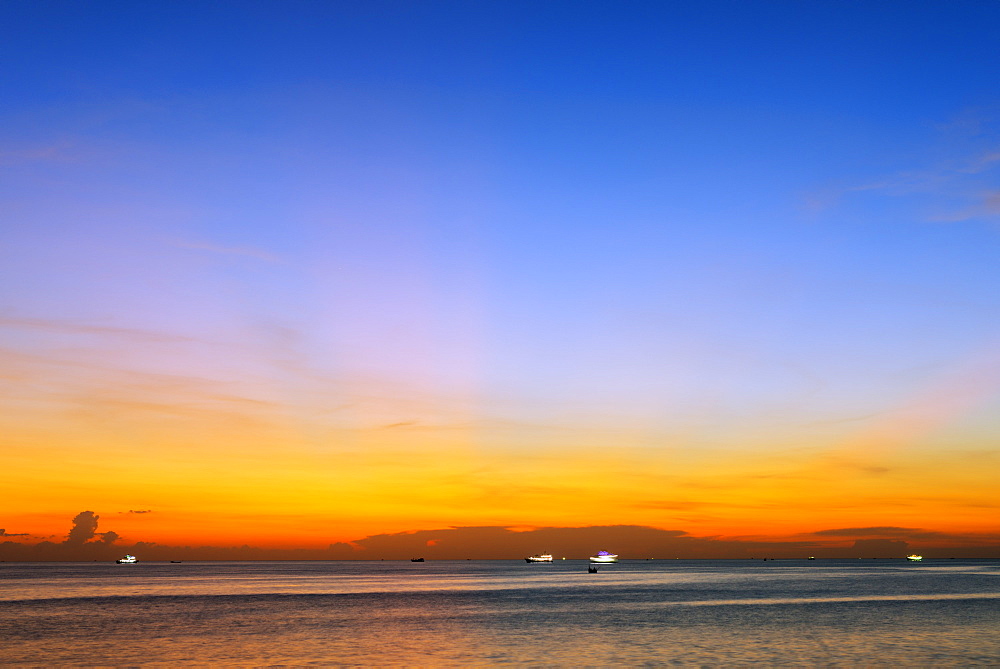 Sunset at Long Beach, Phu Quoc Island, Vietnam, Indochina, Southeast Asia, Asia