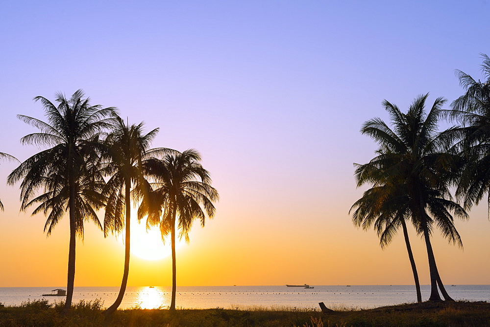 Sunset at Long Beach, Phu Quoc Island, Vietnam, Indochina, Southeast Asia, Asia