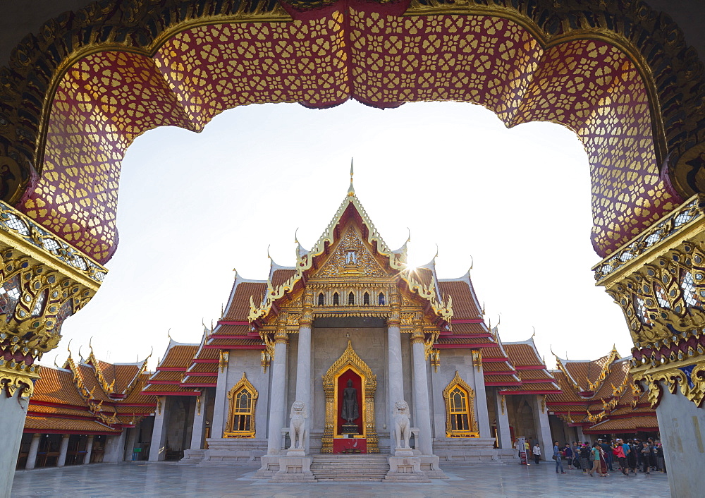 The Marble Temple (Wat Benchamabophit), Bangkok, Thailand, Southeast Asia, Asia