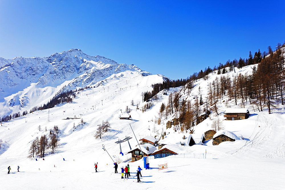 Courmayeur ski resort, Aosta Valley, Italian Alps, Italy, Europe