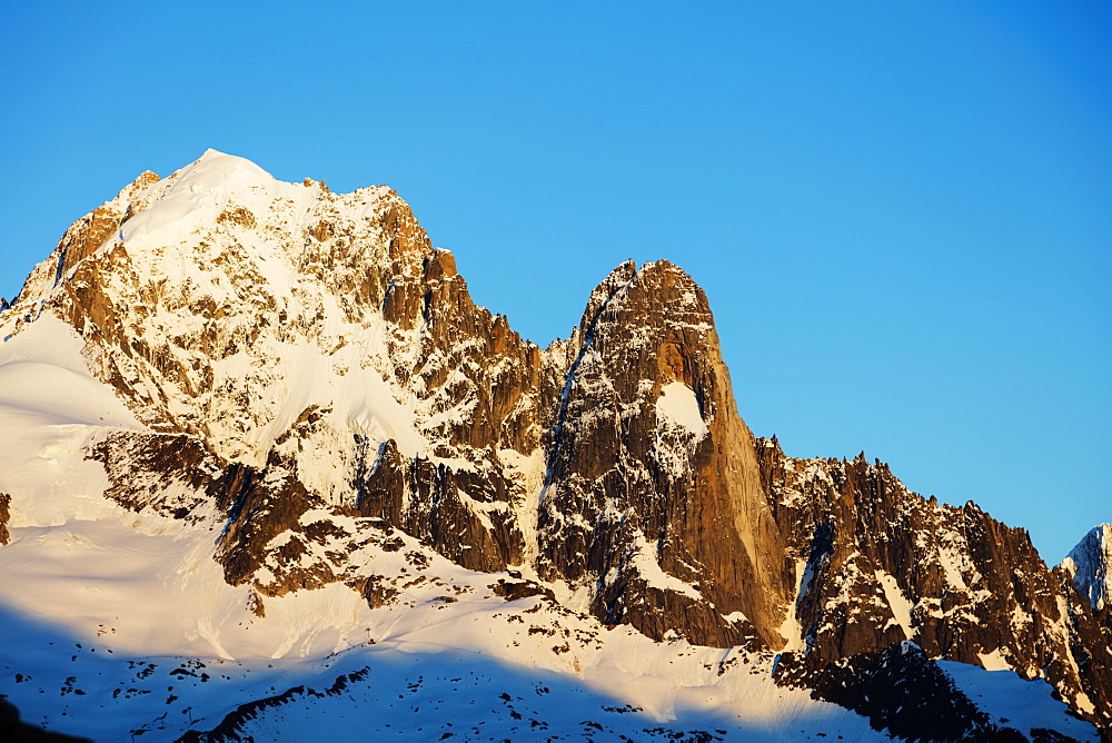 Aiguille Verte, 4122m, and Les Drus, Chamonix, Haute Savoie, Rhone Alpes, French Alps, France, Europe