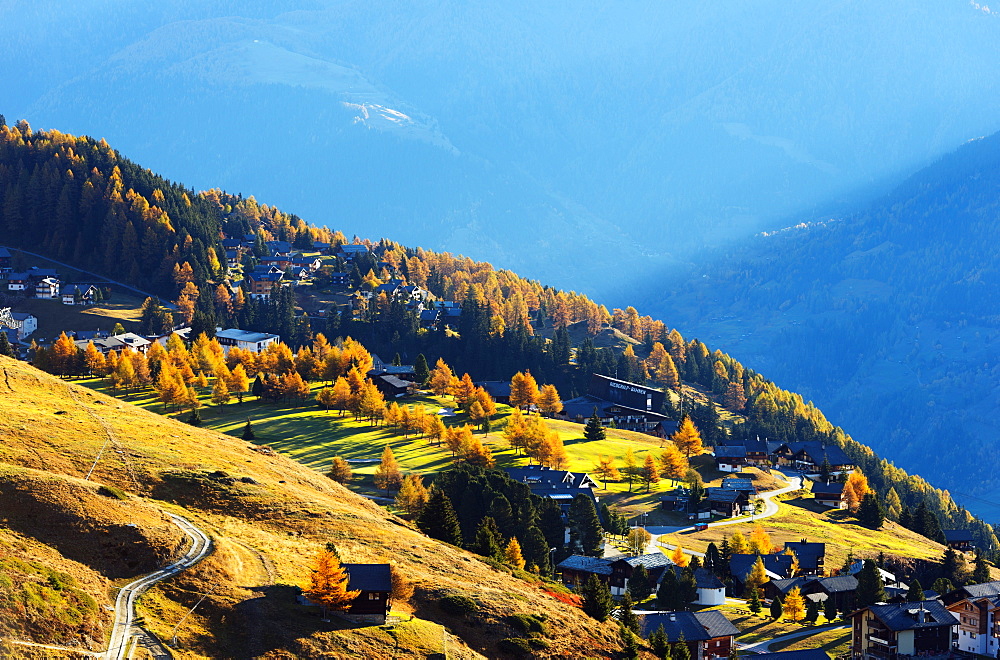 Village of Riederalp, Jungfrau-Aletsch, UNESCO World Heritage Site, Valais, Swiss Alps, Switzerland, Europe