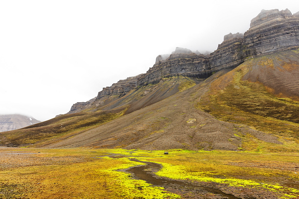 Skansen in Billefjorden, Spitsbergen, Svalbard, Arctic, Norway, Europe