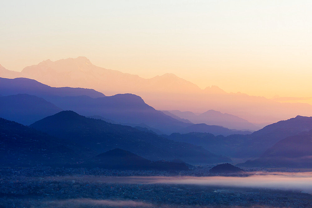 Sunrise from Sarangkot, Pokhara, Nepal, Asia