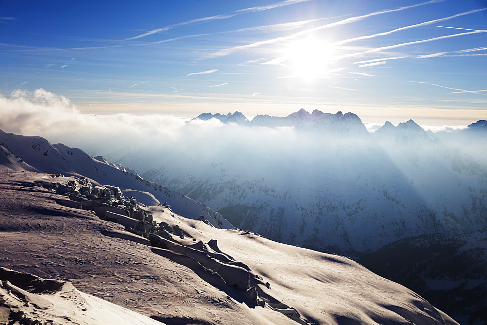 Glacier de Tour and Aiguilles Rouges, Chamonix, Haute Savoie, Rhone Alpes, French Alps, France, Europe