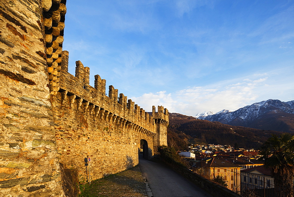 Castelgrande, UNESCO World Heritage Site, Bellinzona, Ticino, Switzerland, Europe