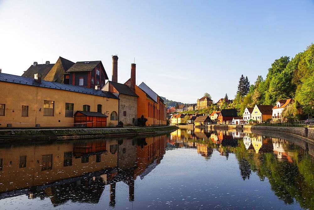 Vltava River, Cesky Krumlov, UNESCO World Heritage Site, South Bohemia, Czech Republic, Europe