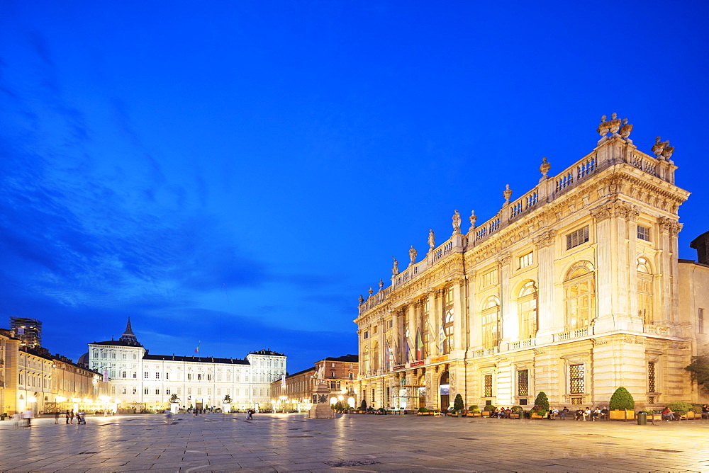 Palazzo Madama and Palazzo Reale, Turin, Piedmont, Italy, Europe