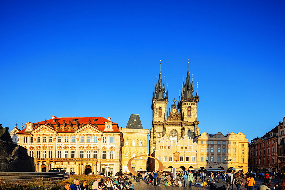 Old Town Square, Our Lady before Tyn church, UNESCO World Heritage Site, Prague, Czech Republic, Europe