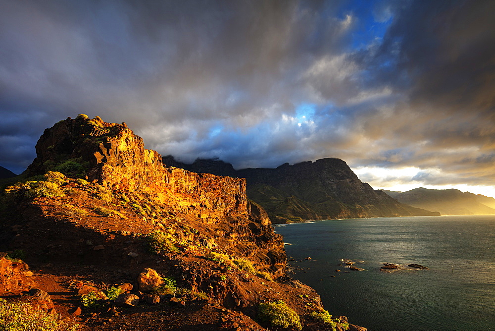 Coastline, Agaete, Gran Canaria, Canary Islands, Spain, Atlantic, Europe